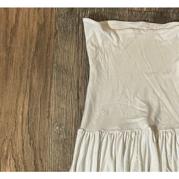 Lululemon 2-in-1 Maxi Dress Women's Size XXXS in Light Ivory - Picture 4 of 4